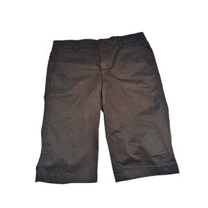 Vince Women's Black Cotton Blend Knee Length Shorts Size 8 Zip Fly